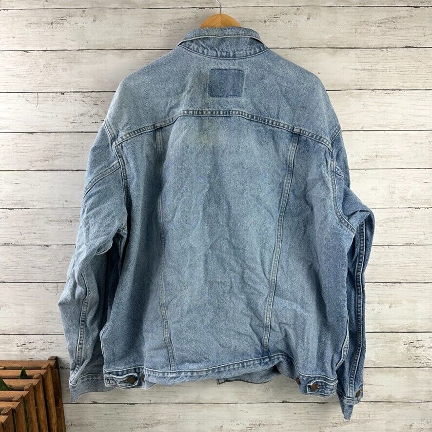 VTG LEVIS Men Size 2XL 100% Cotton Denim Blue Jeans Trucker Jacket 70507 Faded