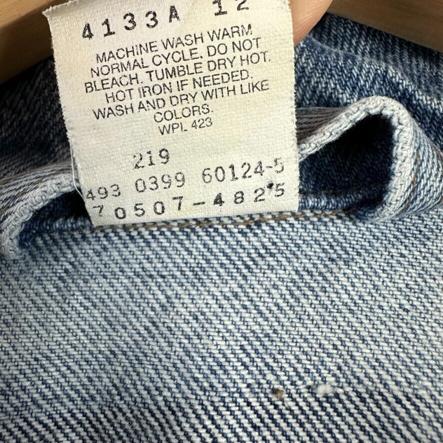 VTG LEVIS Men Size 2XL 100% Cotton Denim Blue Jeans Trucker Jacket 70507 Faded