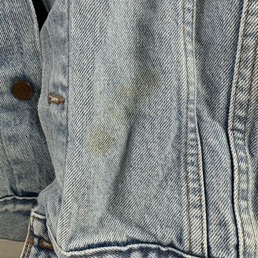 VTG LEVIS Men Size 2XL 100% Cotton Denim Blue Jeans Trucker Jacket 70507 Faded