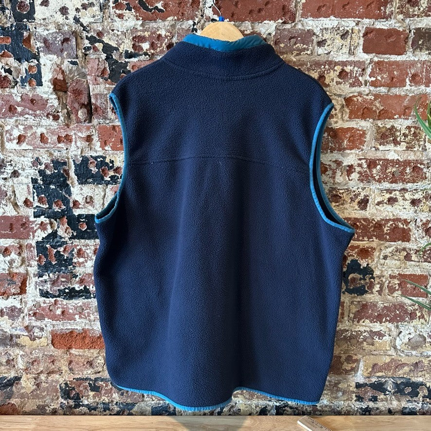 The North Face Fleece Vest Mens 2XL Blue Full Zip Jacket Carbondale