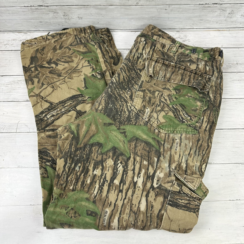 Vintage Duxbak Cargo Pants Men's XL Realtree Camo USA (41x30.5) Hunting Outdoor
