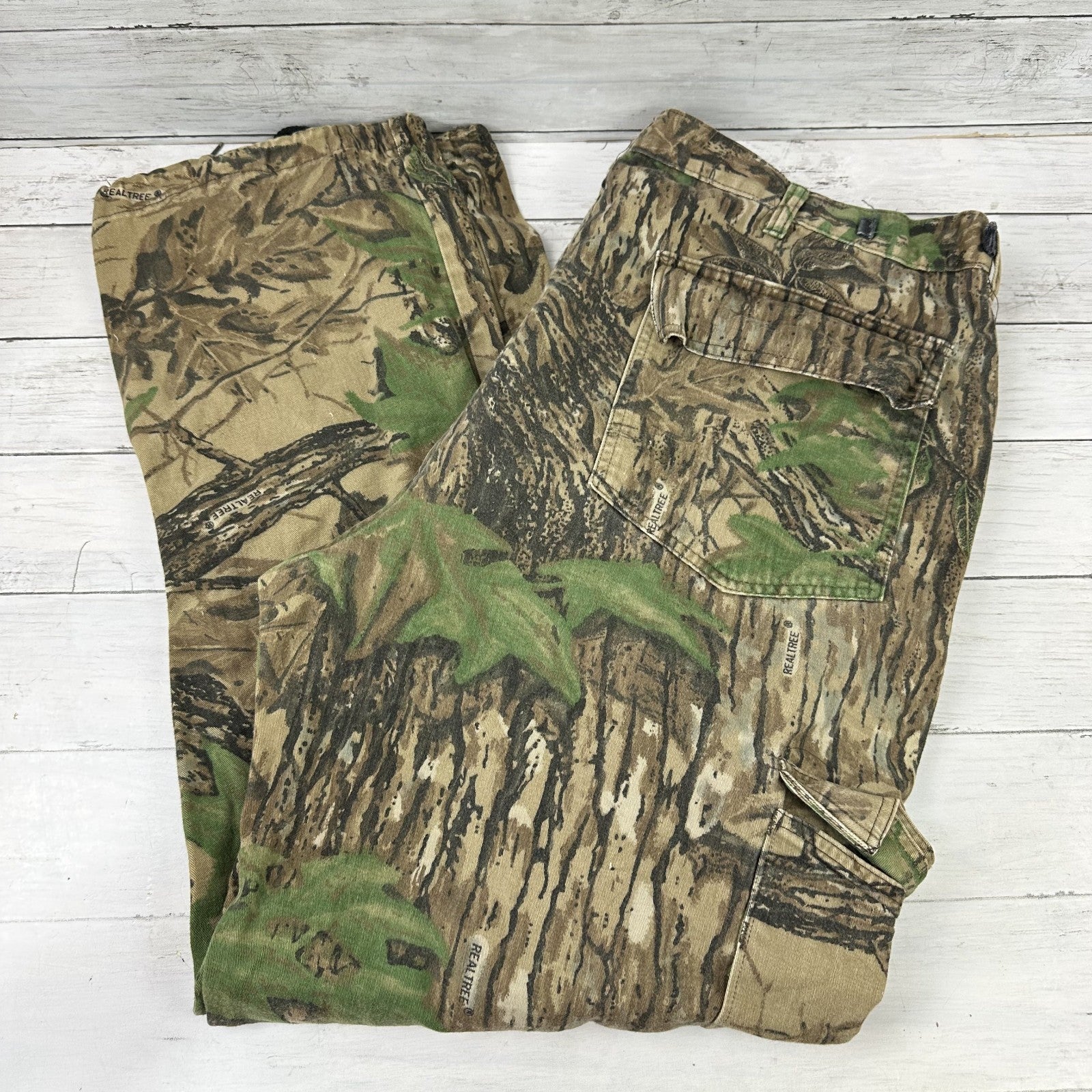Vintage Duxbak Cargo Pants Men's XL Realtree Camo USA (41x30.5) Hunting Outdoor