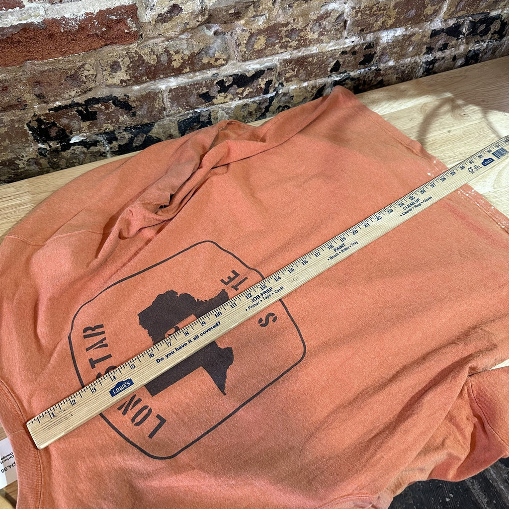 Carhartt T Shirt Mens Large Long Sleeve Workwear Lone Star Texas Orange