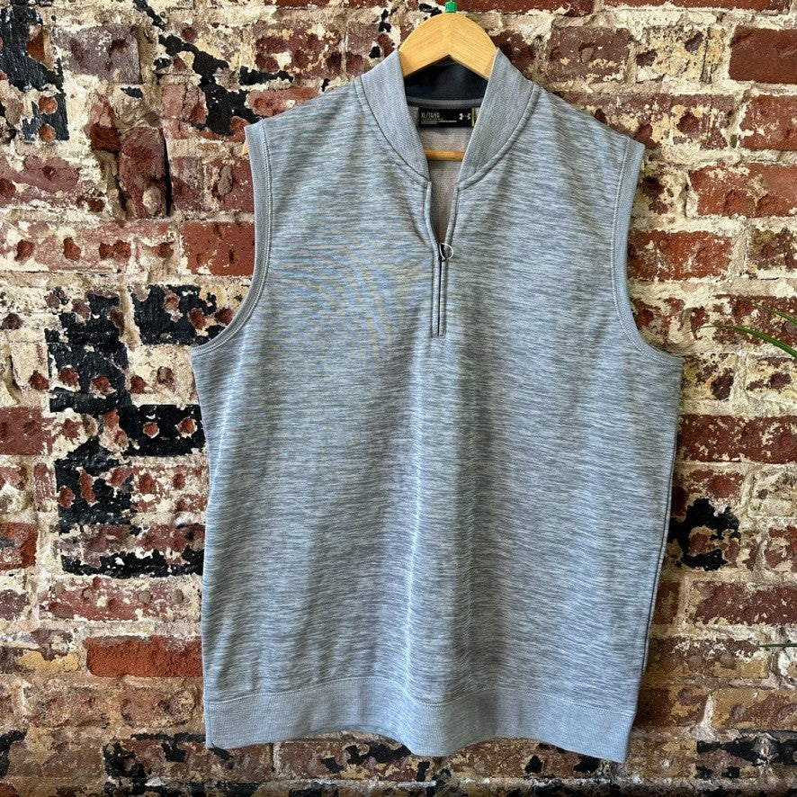 Under Armour Storm Loose Golf Vest Men's Light gray 1/4 Zip Cold Gear Medium