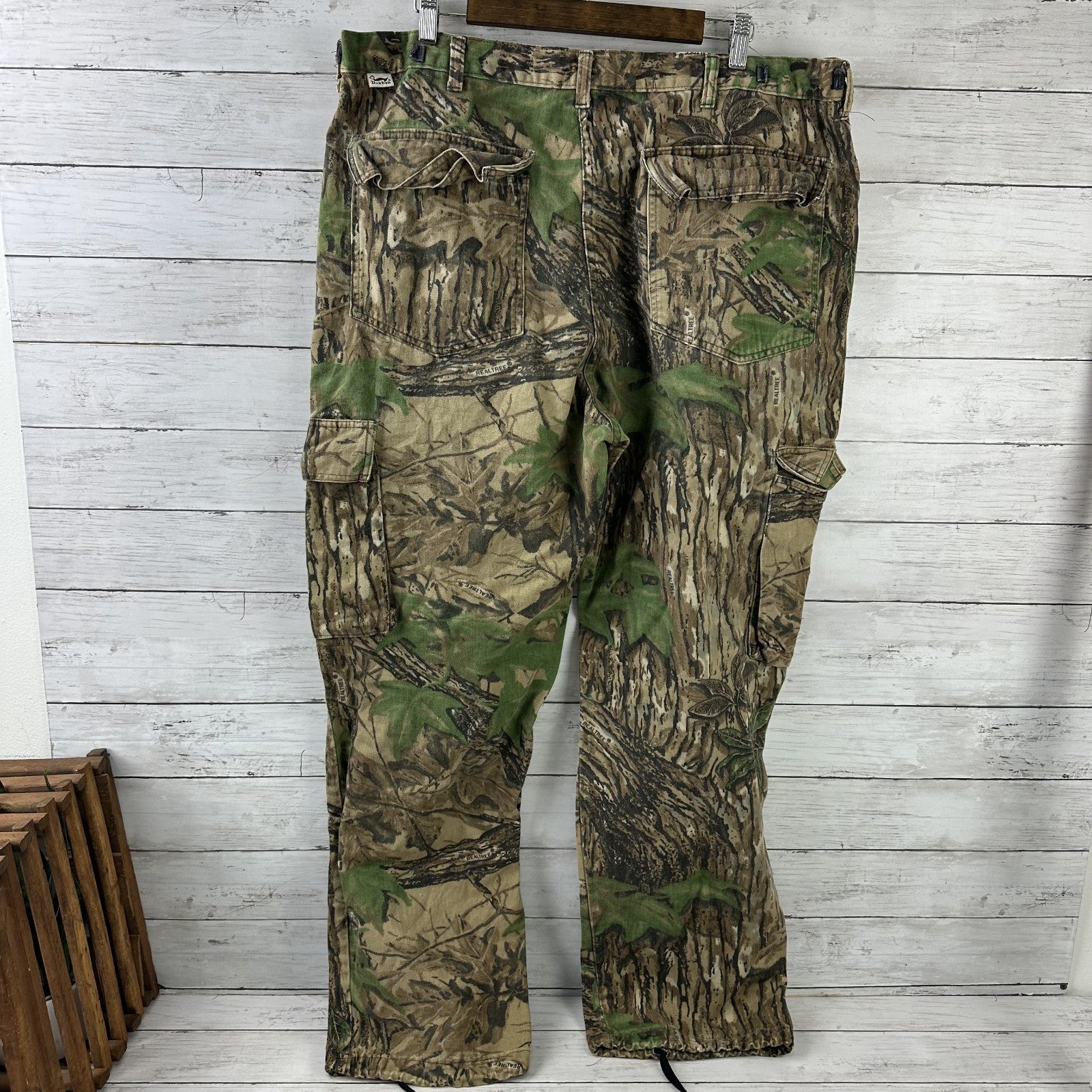 Vintage Duxbak Cargo Pants Men's XL Realtree Camo USA (41x30.5) Hunting Outdoor