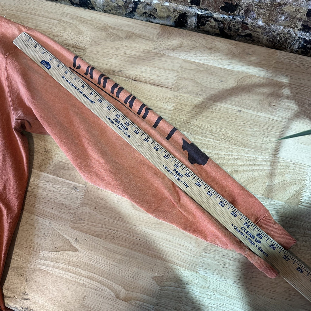 Carhartt T Shirt Mens Large Long Sleeve Workwear Lone Star Texas Orange