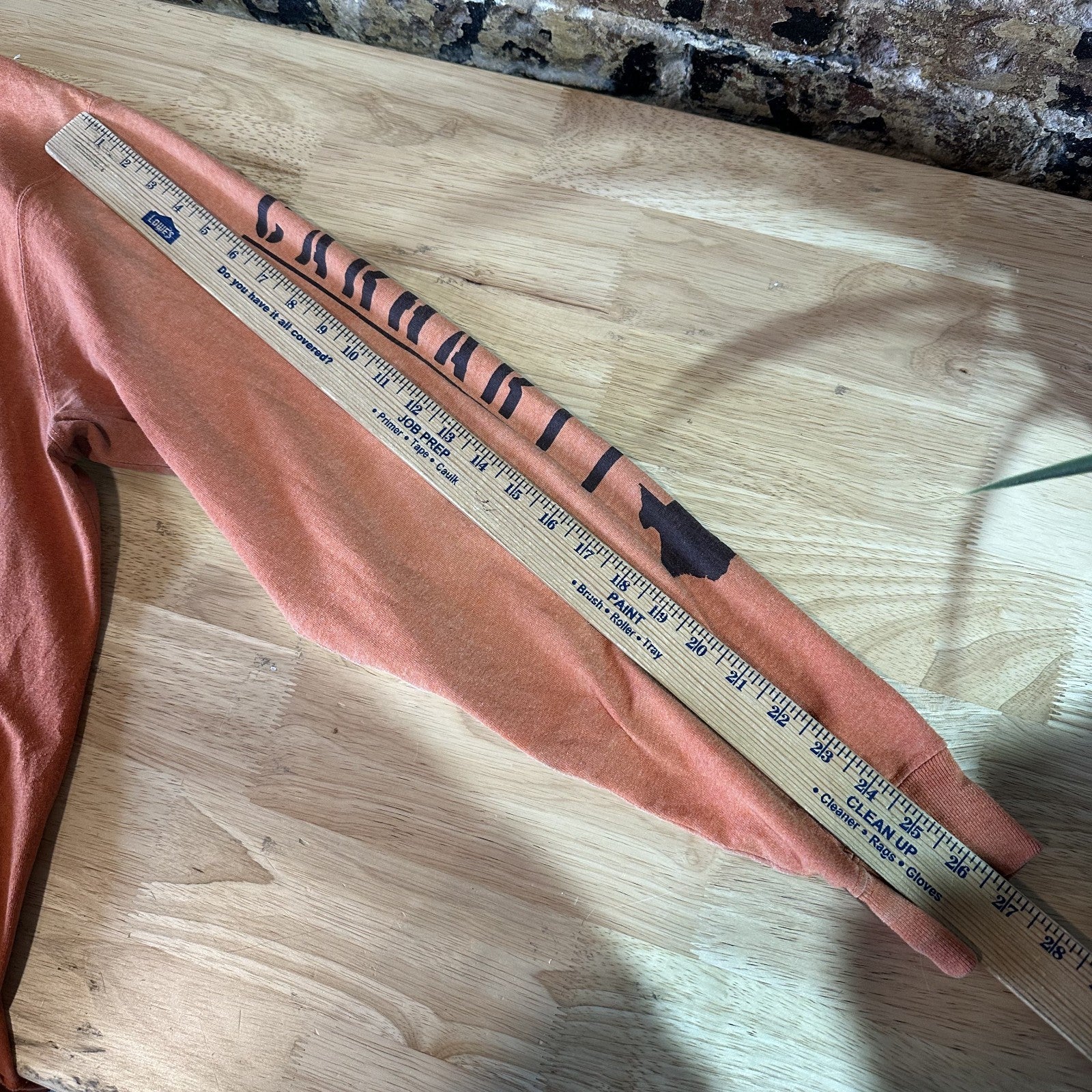 Carhartt T Shirt Mens Large Long Sleeve Workwear Lone Star Texas Orange