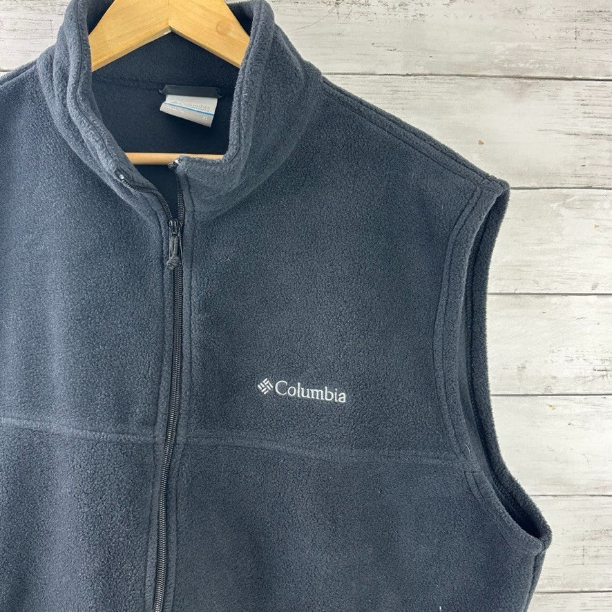 Columbia Full Zip Fleece Vest Men’s Sz XL Black