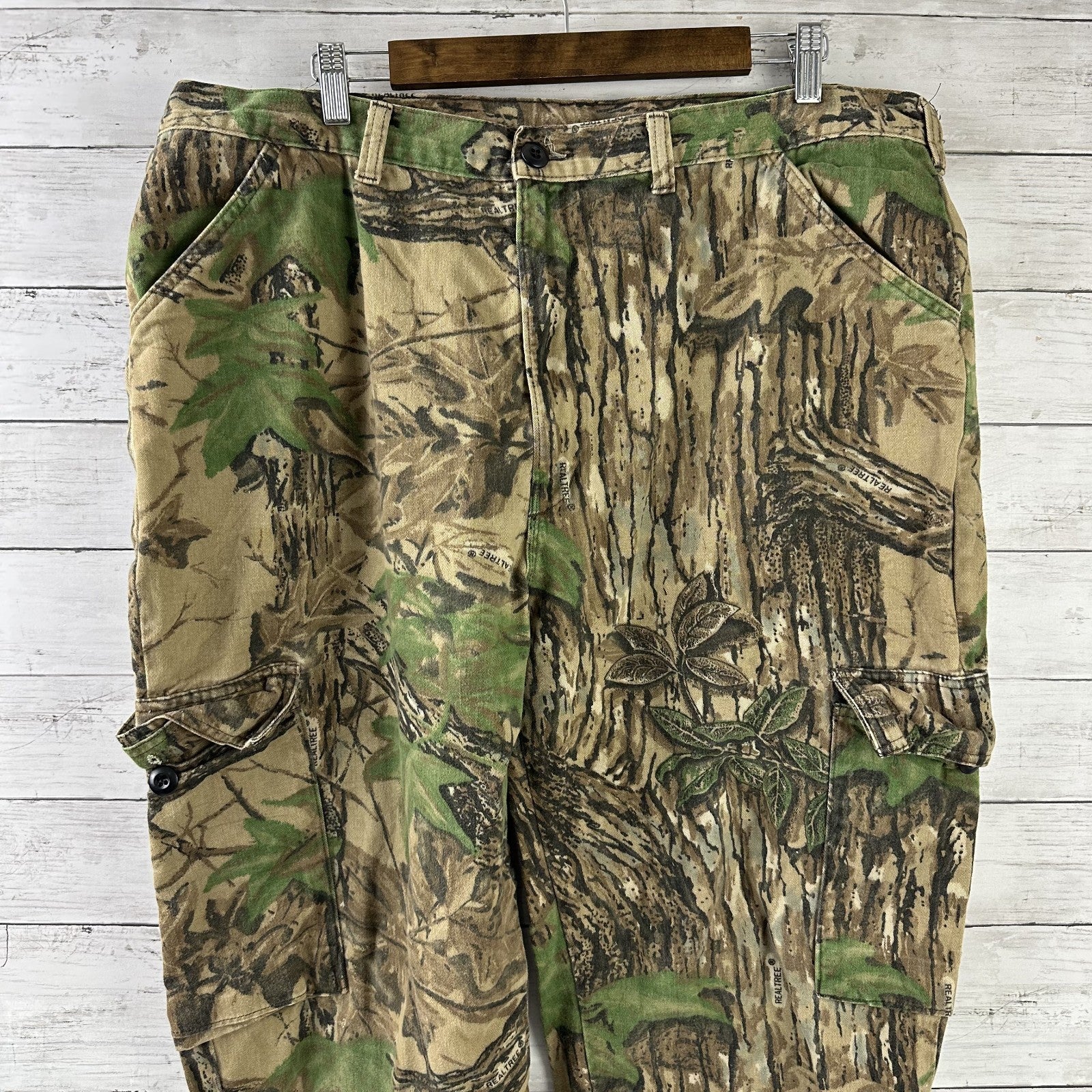 Vintage Duxbak Cargo Pants Men's XL Realtree Camo USA (41x30.5) Hunting Outdoor