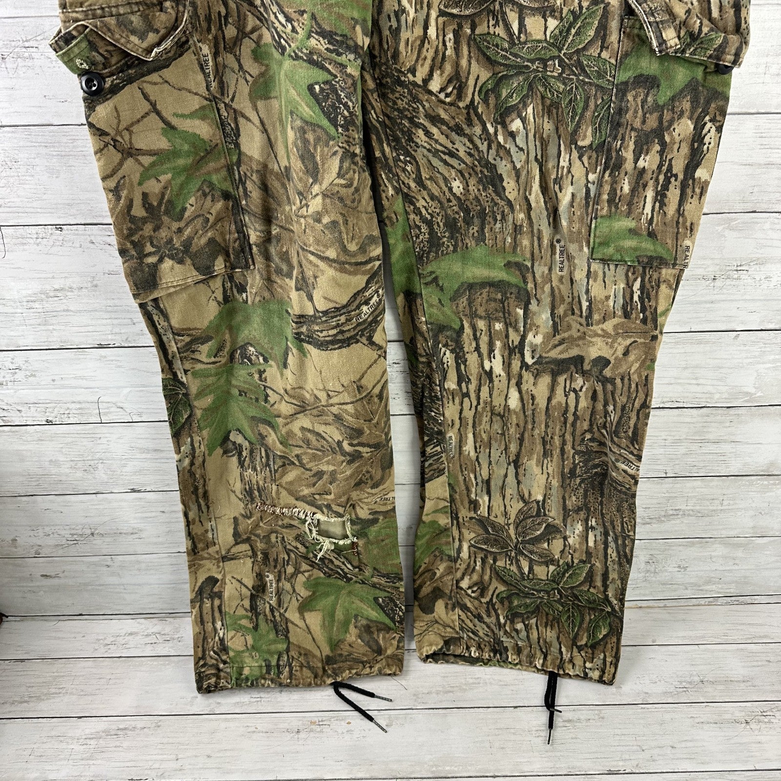 Vintage Duxbak Cargo Pants Men's XL Realtree Camo USA (41x30.5) Hunting Outdoor
