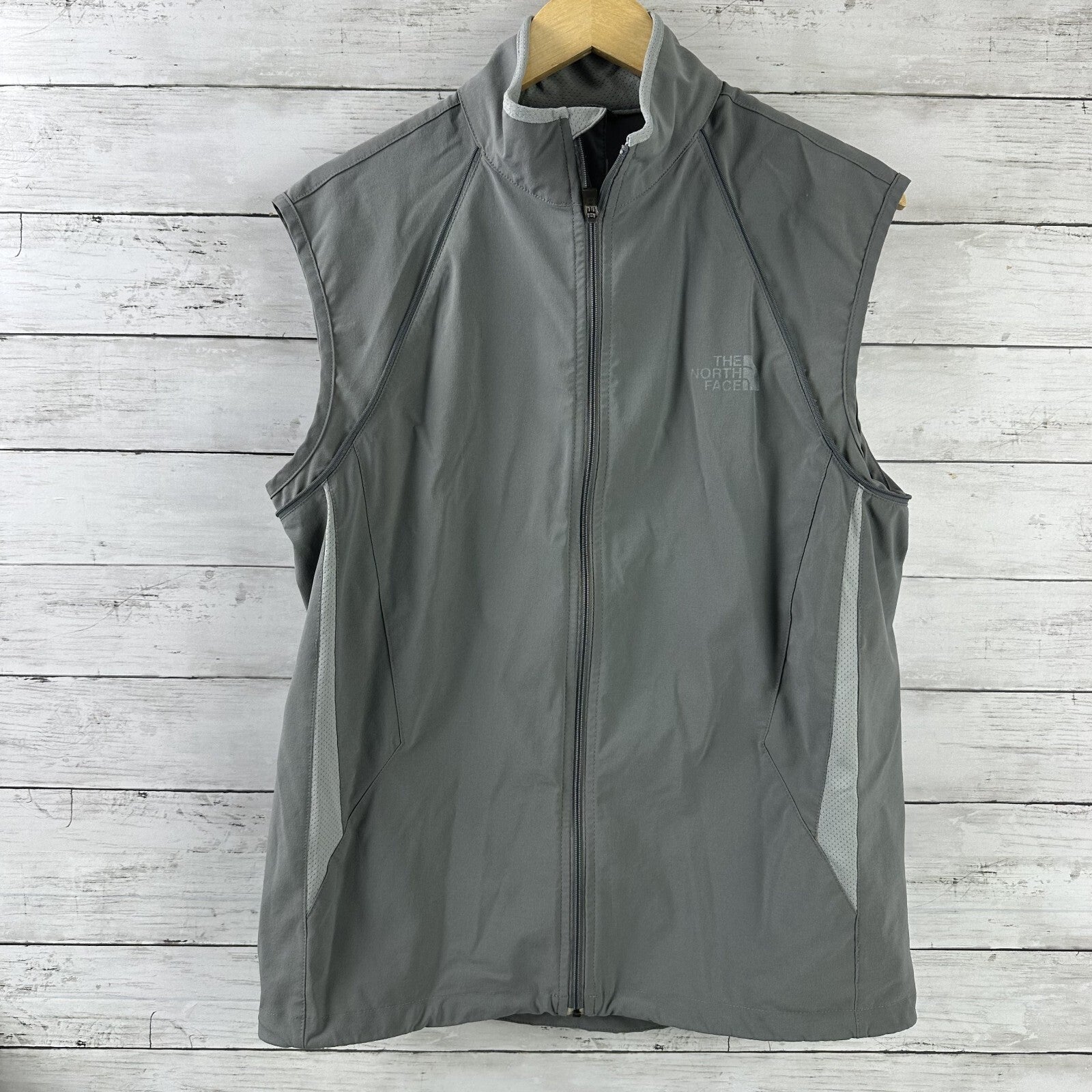 The North Face Jacket Medium Apex Flight Series Zip off sleeves vest Running Gray
