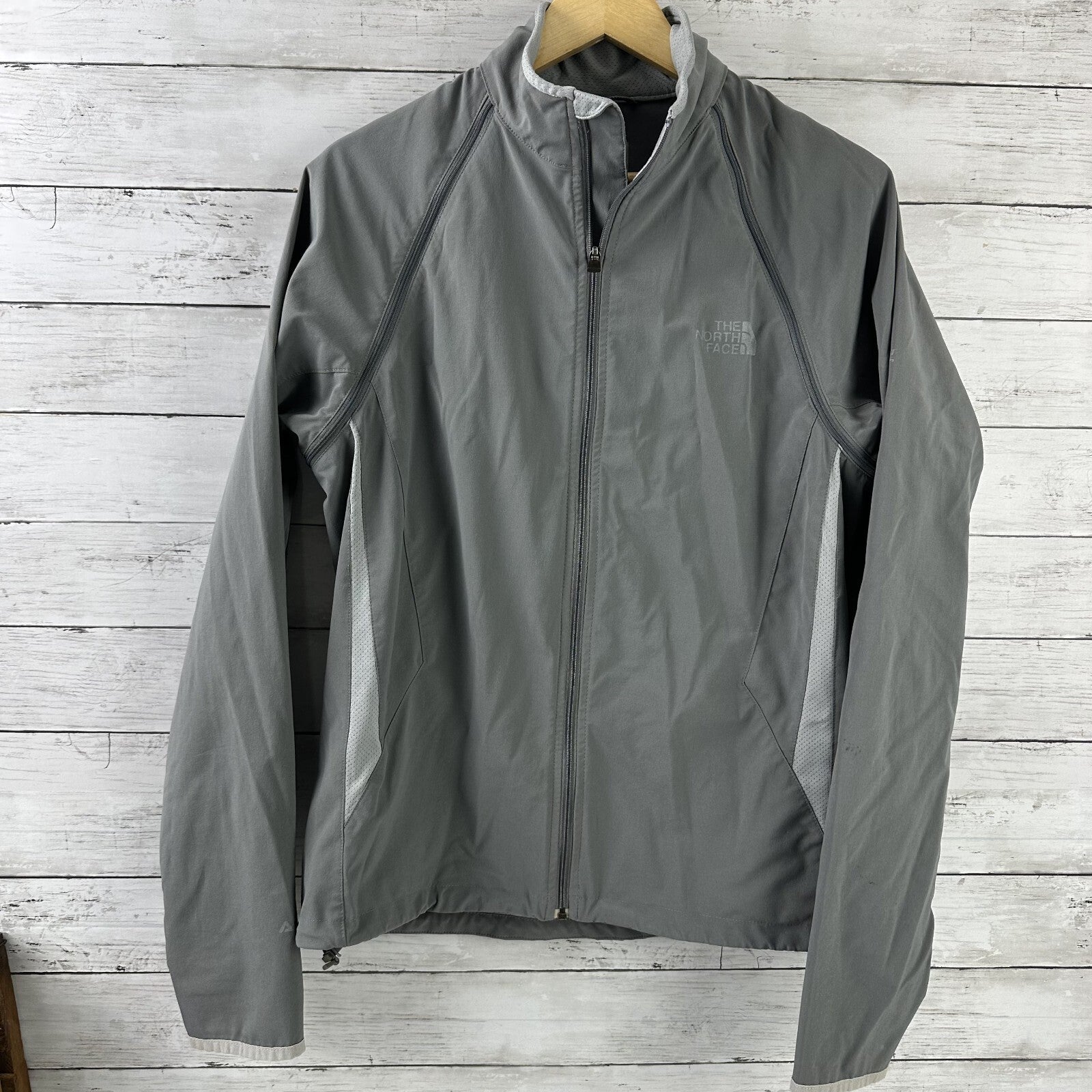 The North Face Jacket Medium Apex Flight Series Zip off sleeves vest Running Gray