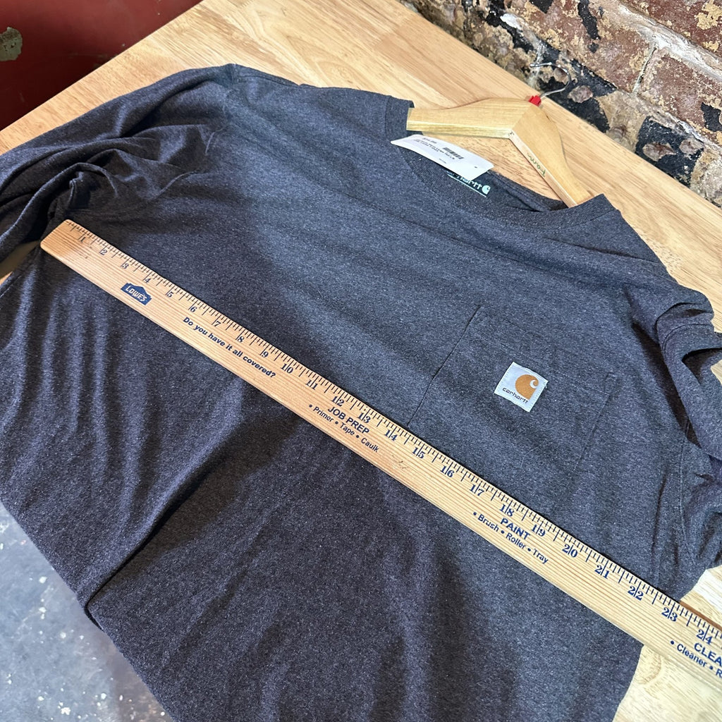 Carhartt T Shirt Mens Large Tall Long Sleeve Workwear Dark Gray Loose Fit