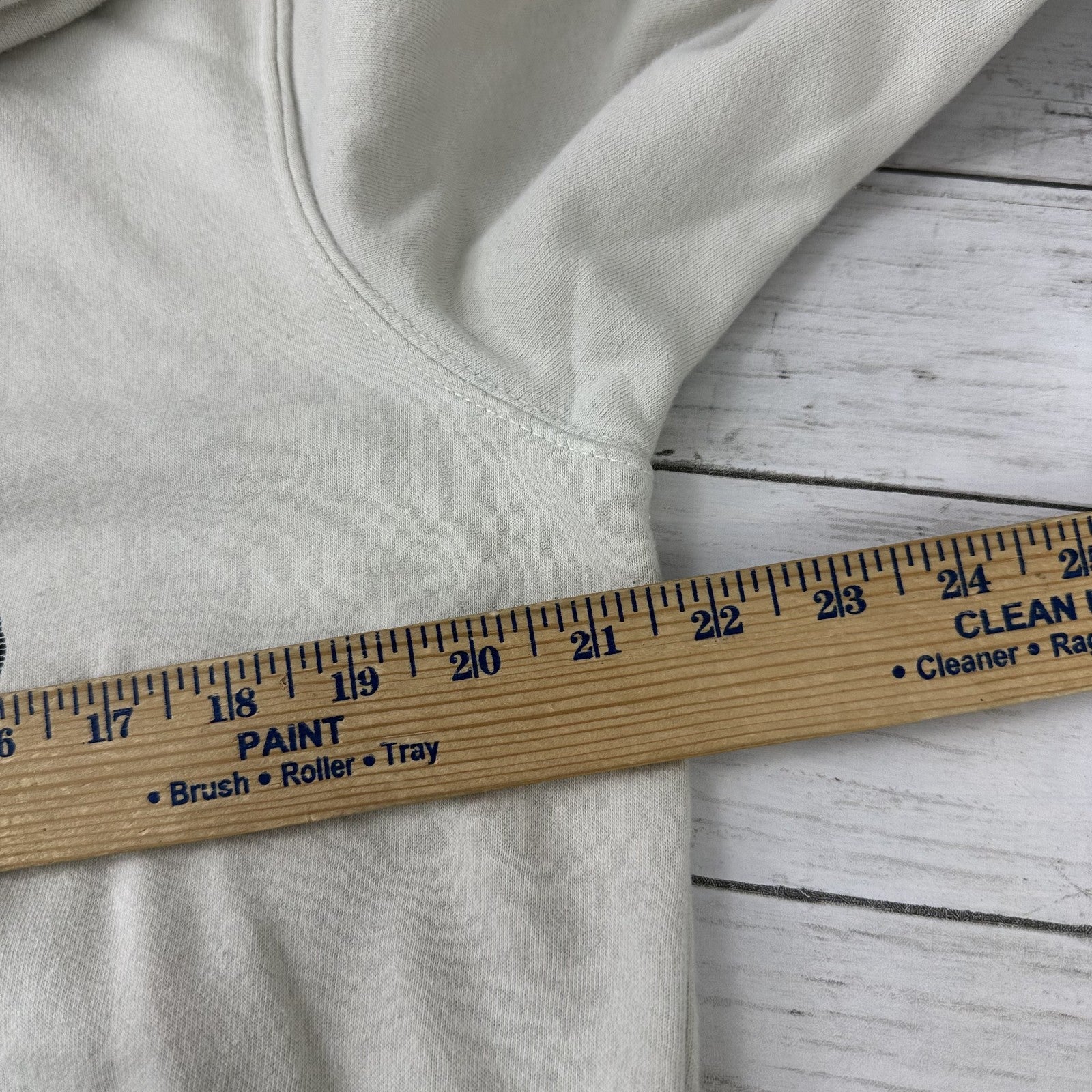 North Face Mens Small Hoodie Sweatshirt Pullover Bear logo tan beige