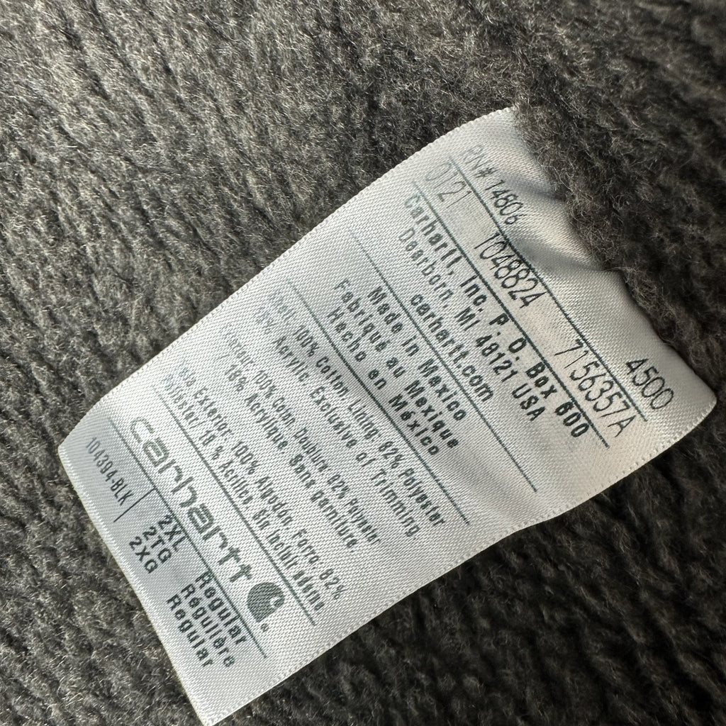 Carhartt Men's Sherpa Lined Black Canvas Vest 2XL Relaxed Fit NWT