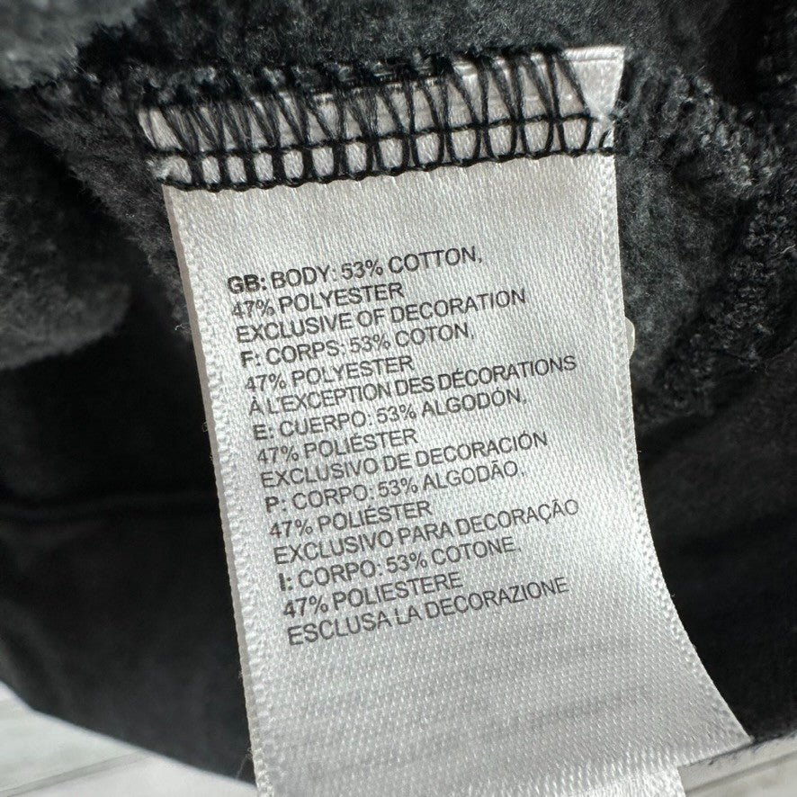 North Face Dark Gray Hoodie Sweatshirt Pullover Sleeve logo Mens Medium Outdoor