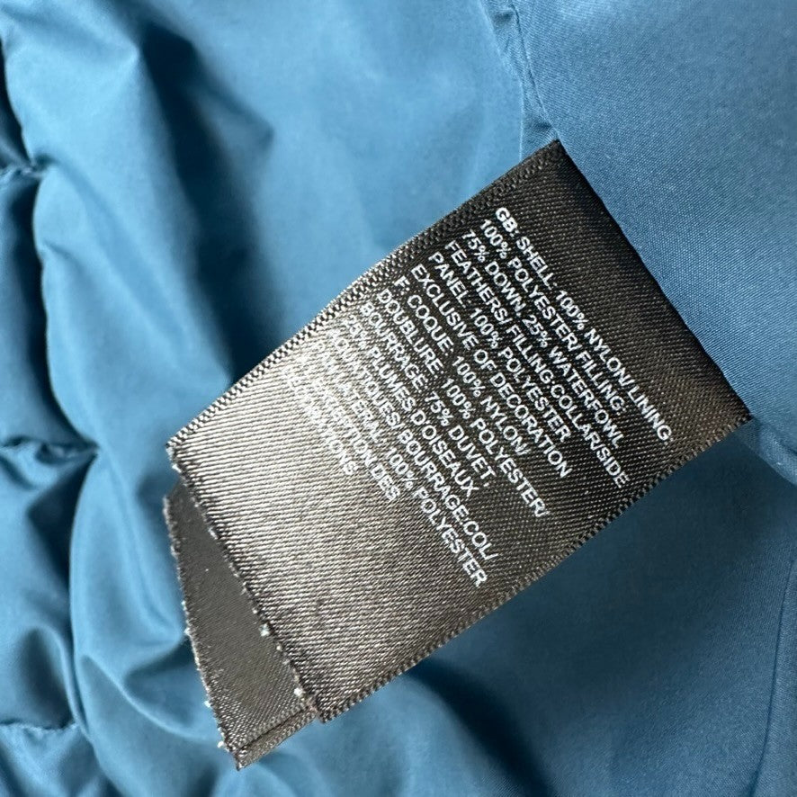 The North Face Women’s Large Down 550 Fill Vest Blue Full Zip Outdoor