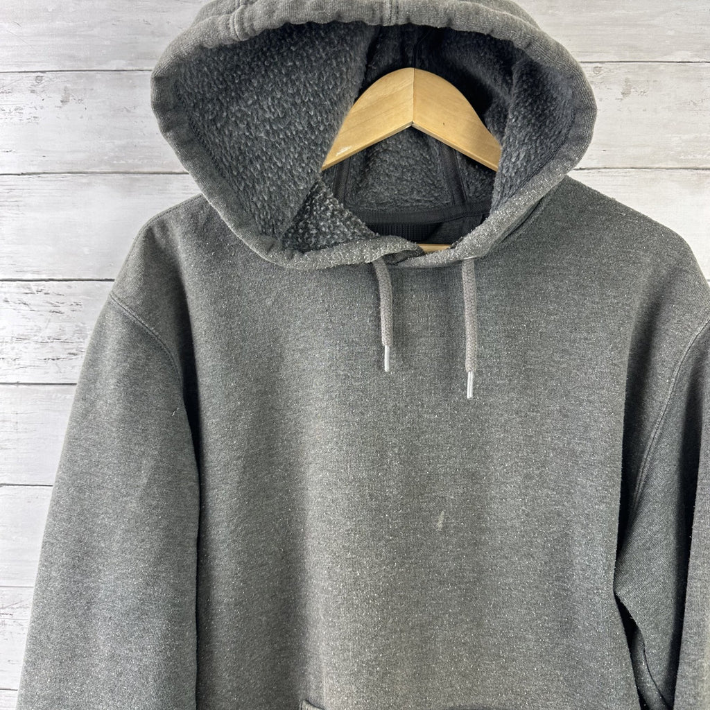 Carhartt Gray K288 Men's Size Medium Hoodie green sleeve Logo