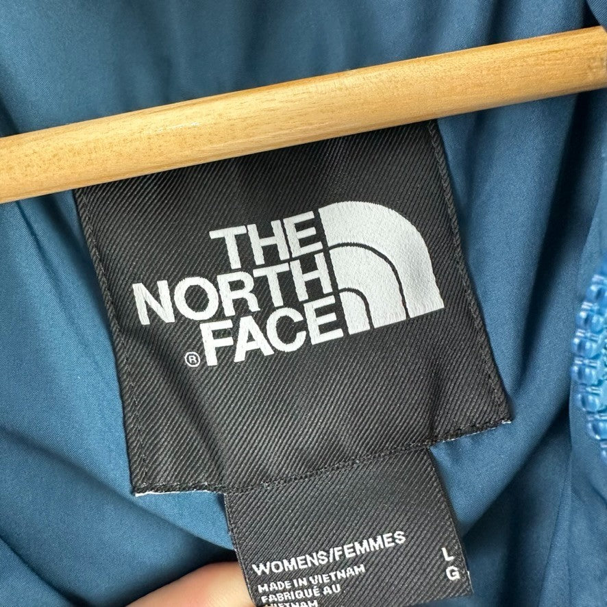 The North Face Women’s Large Down 550 Fill Vest Blue Full Zip Outdoor
