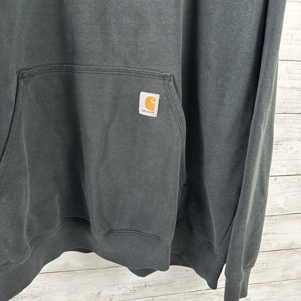 Carhartt Hoodie Sweatshirt Mens XL Tall Black K121 BLK faded