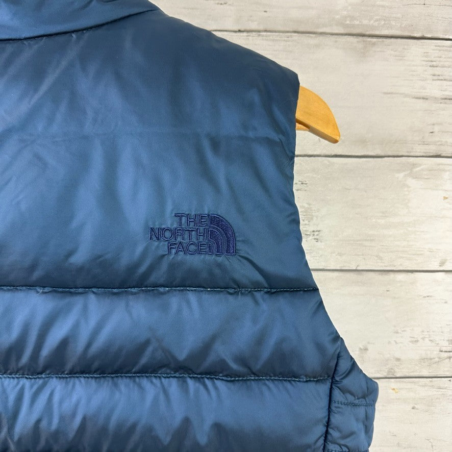 The North Face Women’s Large Down 550 Fill Vest Blue Full Zip Outdoor