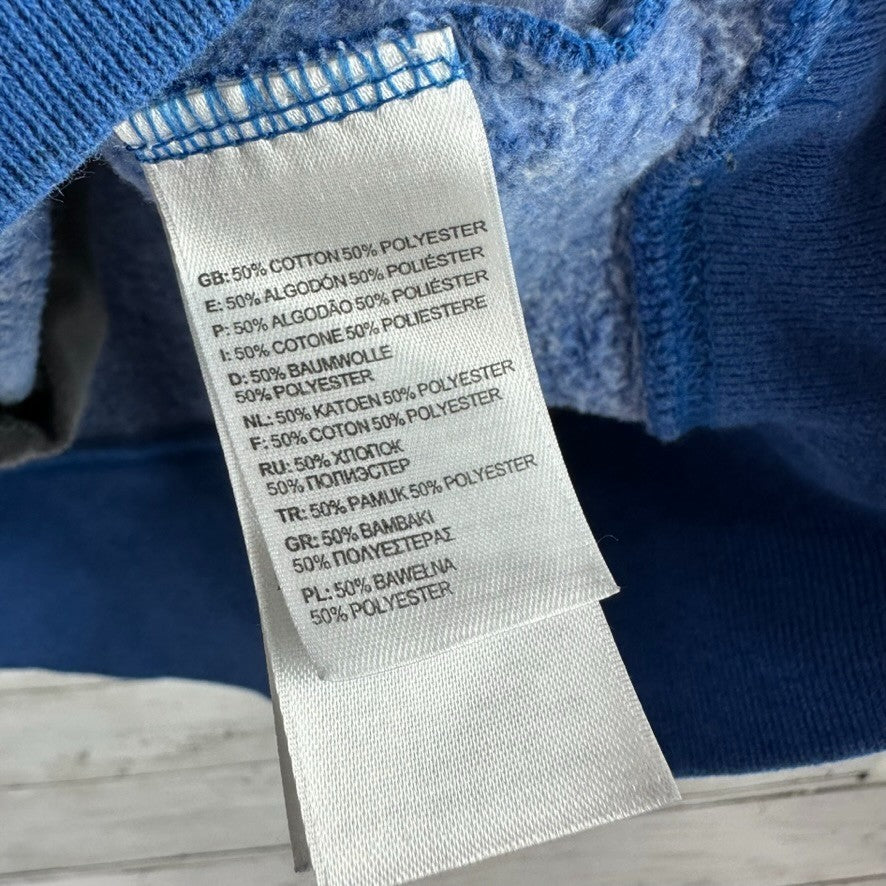 North Face Hoodie Sweatshirt Pullover Blue Green Logo Mens Medium Outdoor Hike