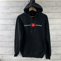 North Face Mens Small Hoodie Sweatshirt Pullover logo Black