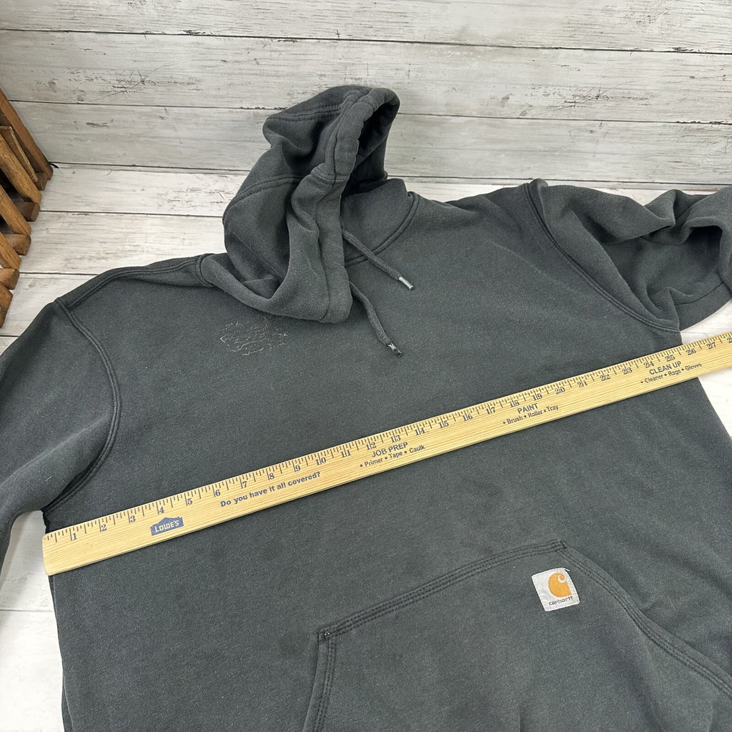 Carhartt Hoodie Sweatshirt Mens XL Tall Black K121 BLK faded