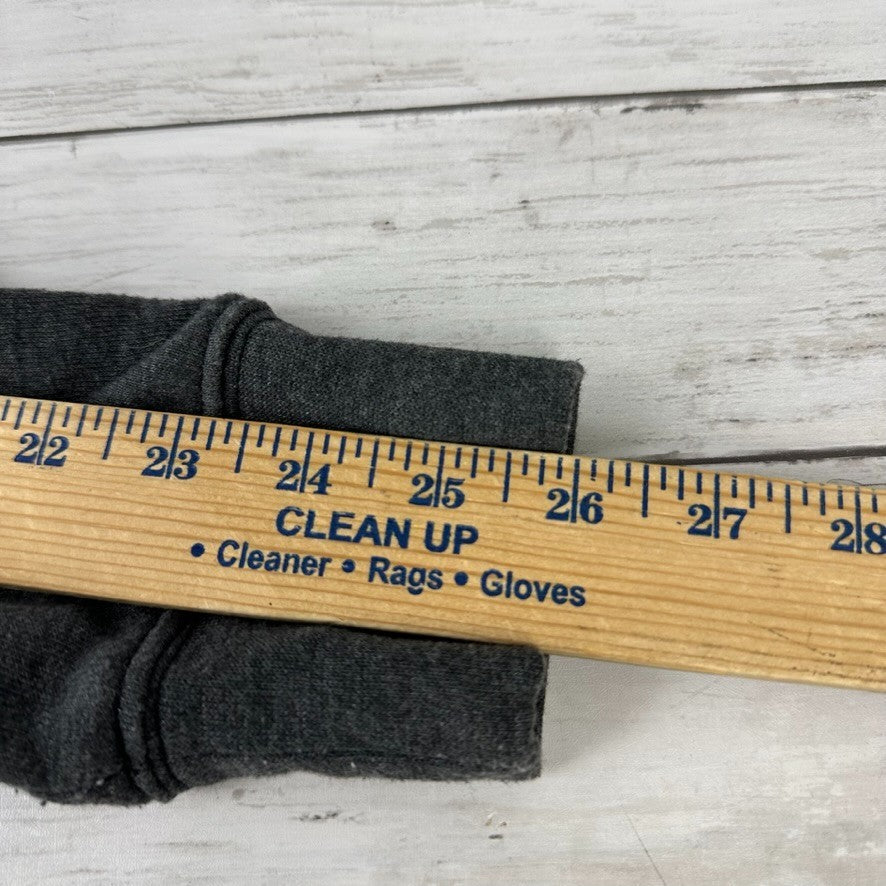 North Face Dark Gray Hoodie Sweatshirt Pullover Sleeve logo Mens Medium Outdoor