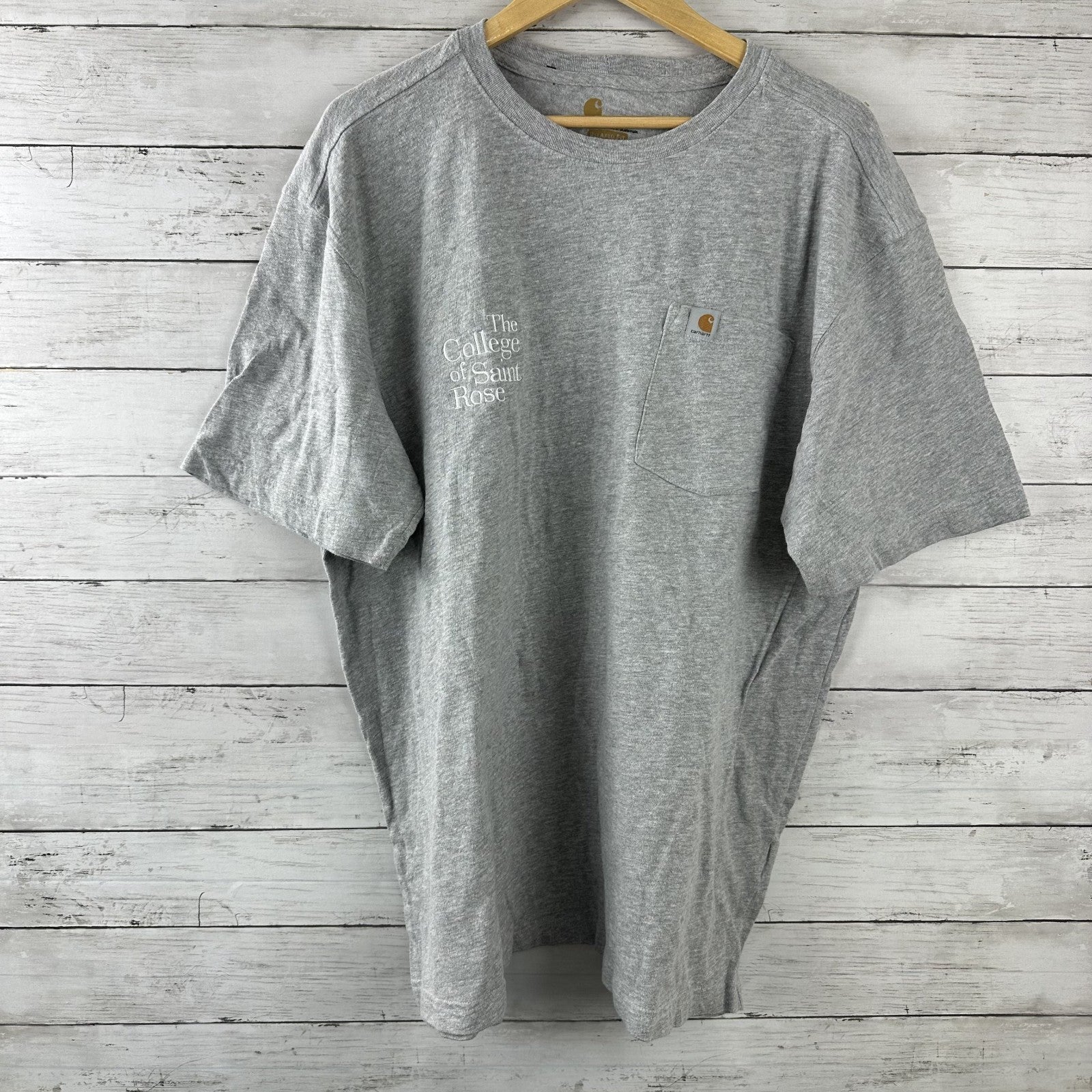 Lot of 9 Carhartt Shirt XL Short Sleeve Pocket Tees Henley Polo Logo Blue gray