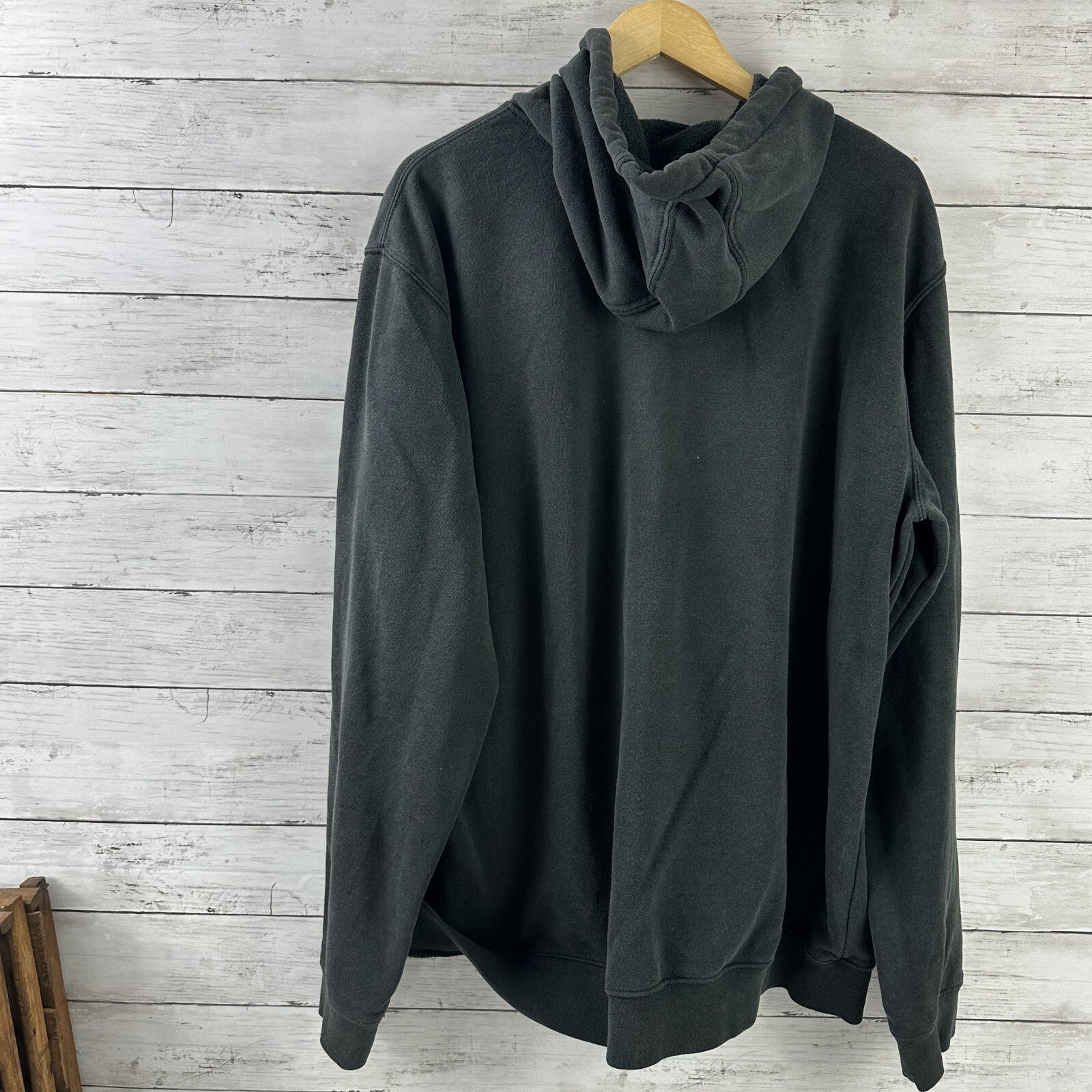 Carhartt Hoodie Sweatshirt Mens XL Tall Black K121 BLK faded