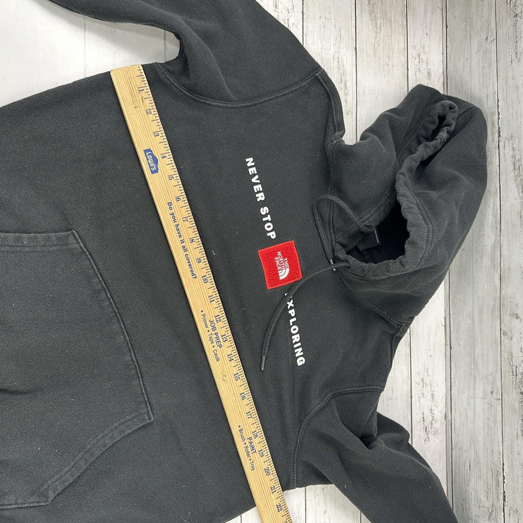 North Face Mens Small Hoodie Sweatshirt Pullover logo Black