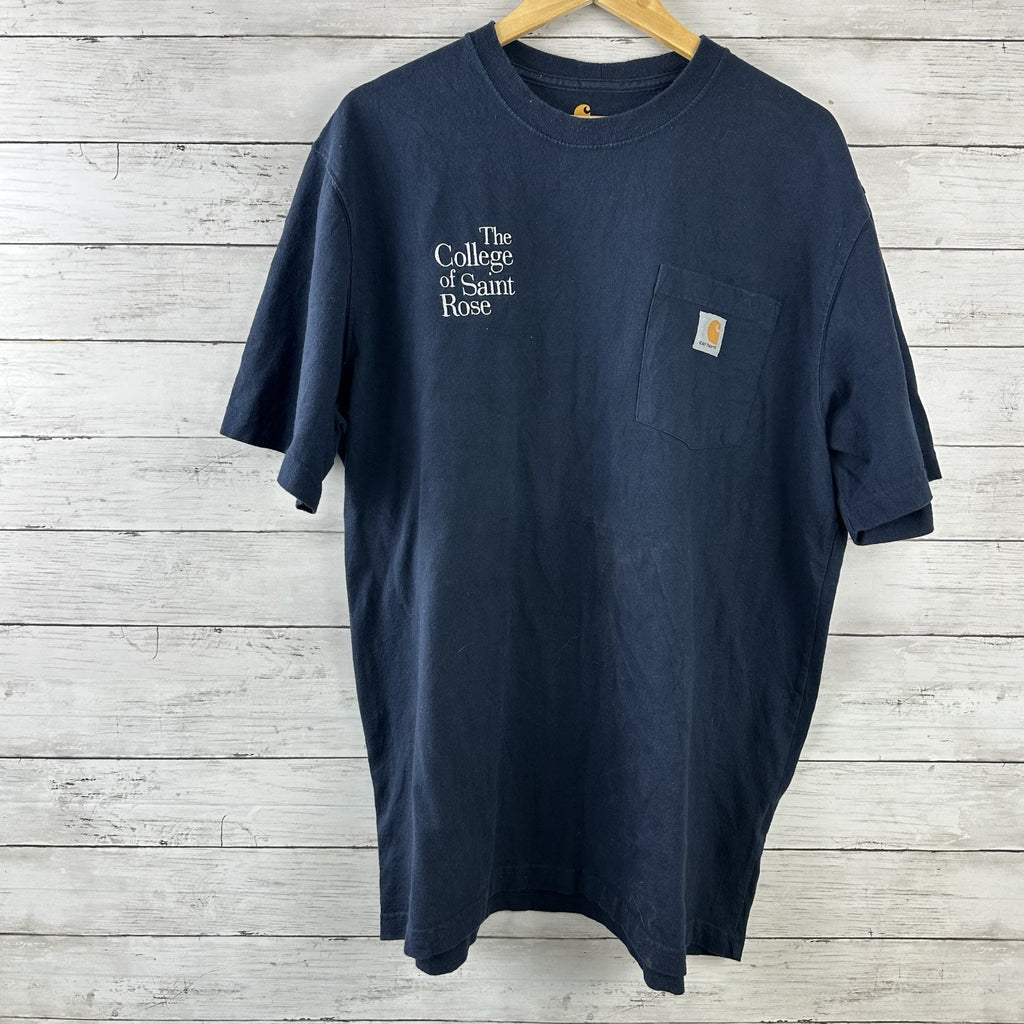 Lot of 9 Carhartt Shirt XL Short Sleeve Pocket Tees Henley Polo Logo Blue gray