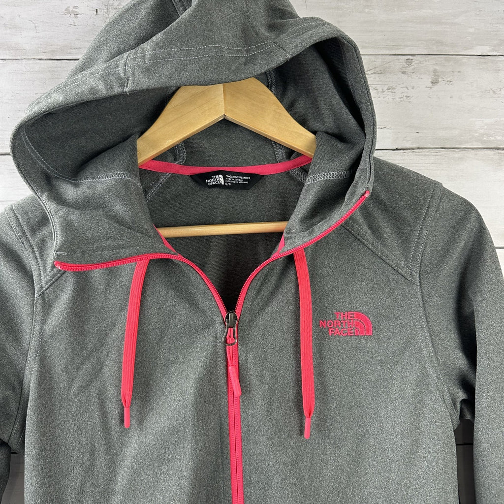 The North Face Gray Full Zip Hoodie Sweatshirt Womens Small Outdoor Lightweight