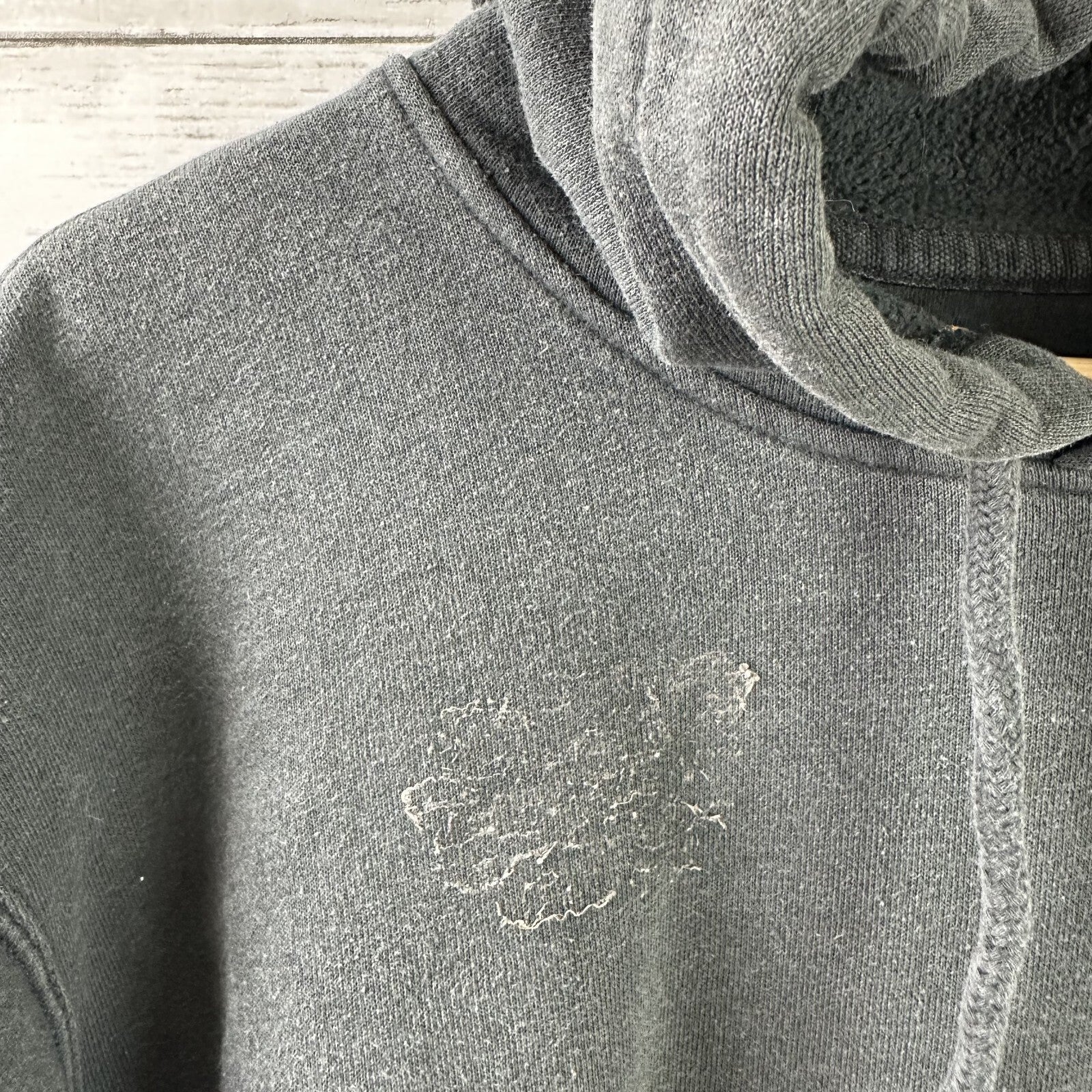 Carhartt Hoodie Sweatshirt Mens XL Tall Black K121 BLK faded