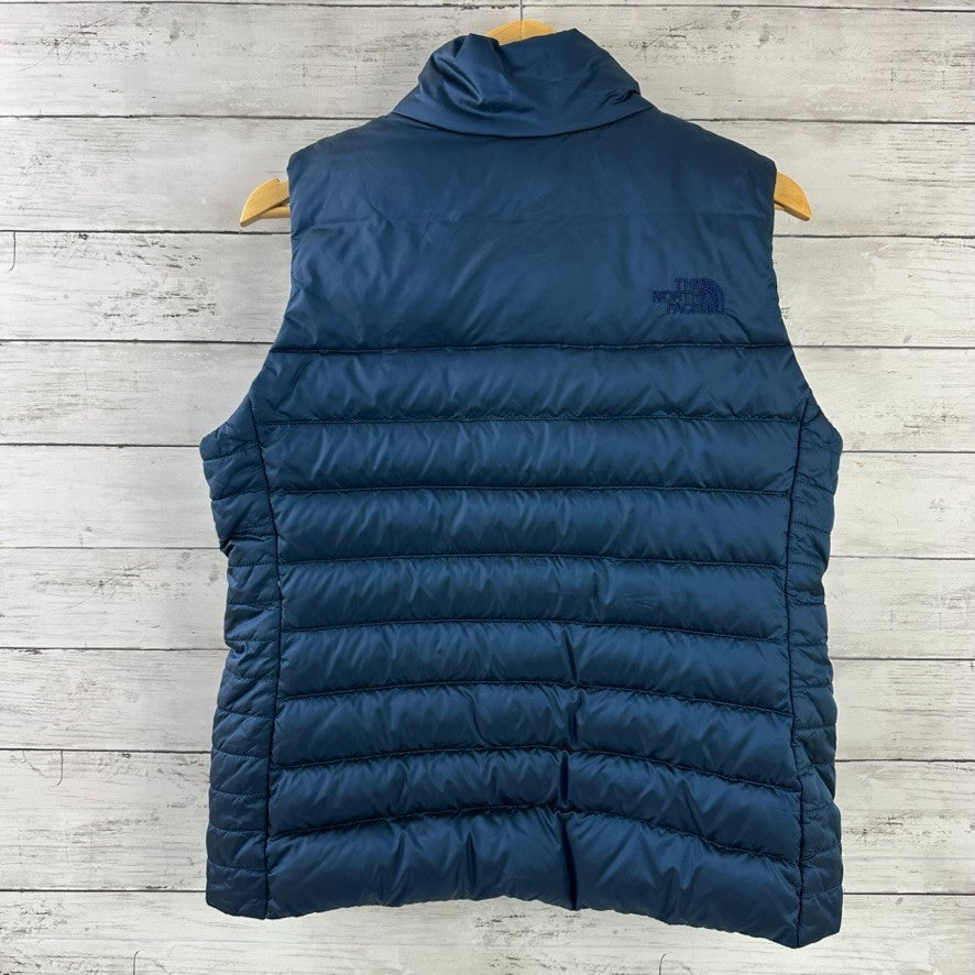 The North Face Women’s Large Down 550 Fill Vest Blue Full Zip Outdoor