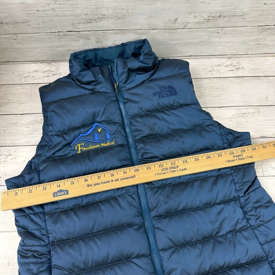 The North Face Women’s Large Down 550 Fill Vest Blue Full Zip Outdoor