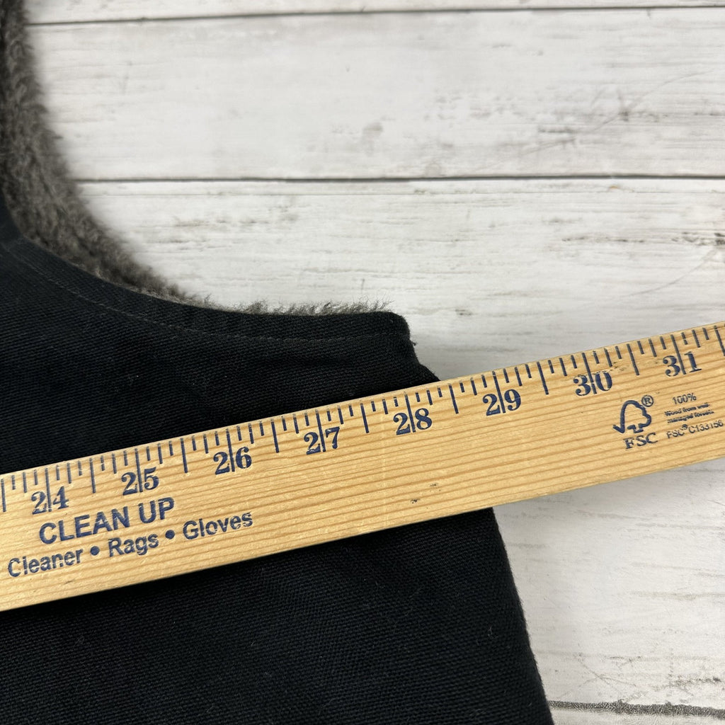 Carhartt Men's Sherpa Lined Black Canvas Vest 2XL Relaxed Fit NWT