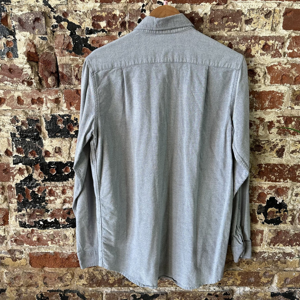 Free Fly Mens Bamboo Performance Button Down Shirt Long Sleeve Gray Size Small