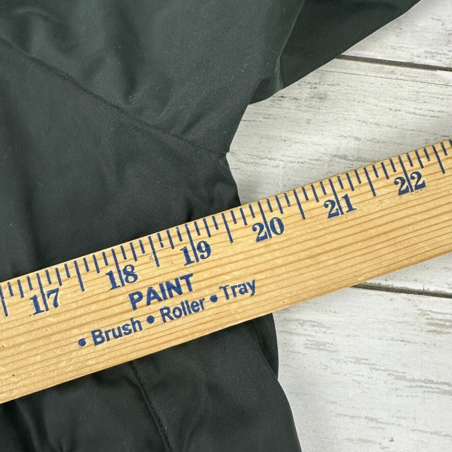 Bearded Goat Mens Small Jacket Dark Gray Pockets Zip Hooded Windbreaker Packable &nbsp;