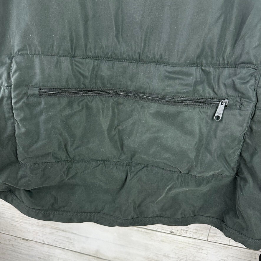 Bearded Goat Mens Small Jacket Dark Gray Pockets Zip Hooded Windbreaker Packable &nbsp;