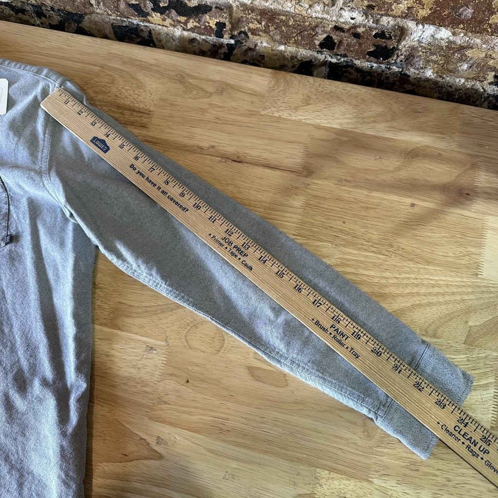 Free Fly Mens Bamboo Performance Button Down Shirt Long Sleeve Gray Size Small