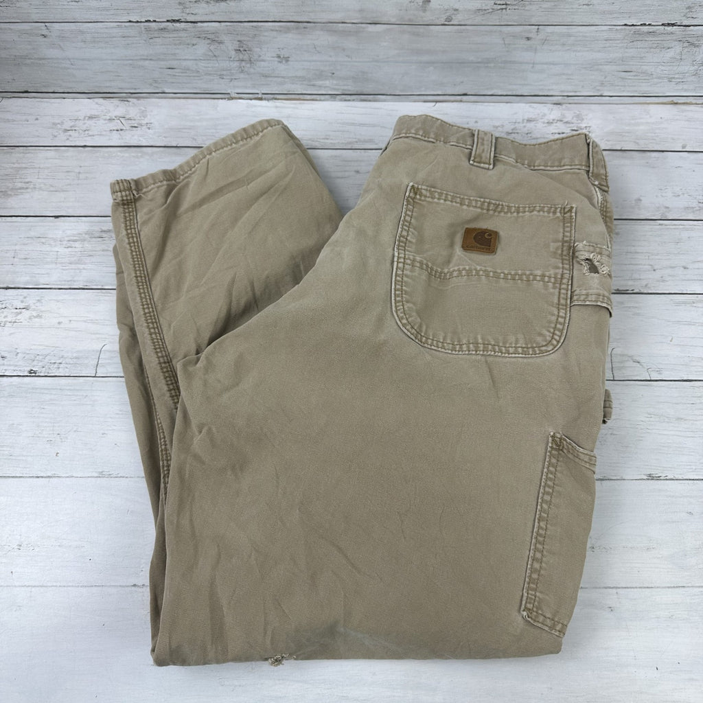 Carhartt Mens Carpenter Pants B151 DKH 38x30 brown Work Grunge utility (36x28)
