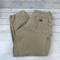 Carhartt Mens Carpenter Pants B151 DKH 38x30 brown Work Grunge utility (36x28)