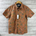 Vissla Far Out Eco Terracotta Short Sleeve Button Up Shirt NWT Men's Size Small
