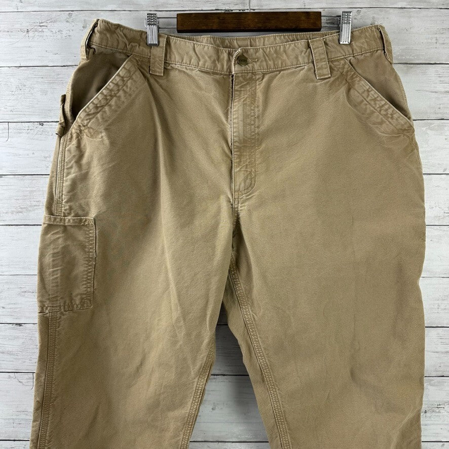 Carhartt Mens Carpenter Pants B151 DKH 40x34 brown Work Grunge utility (39x32)
