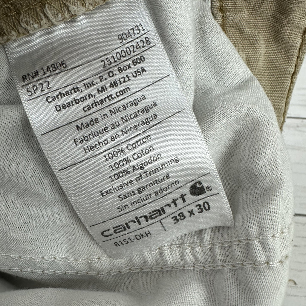 Carhartt Mens Carpenter Pants B151 DKH 38x30 brown Work Grunge utility (36x28)