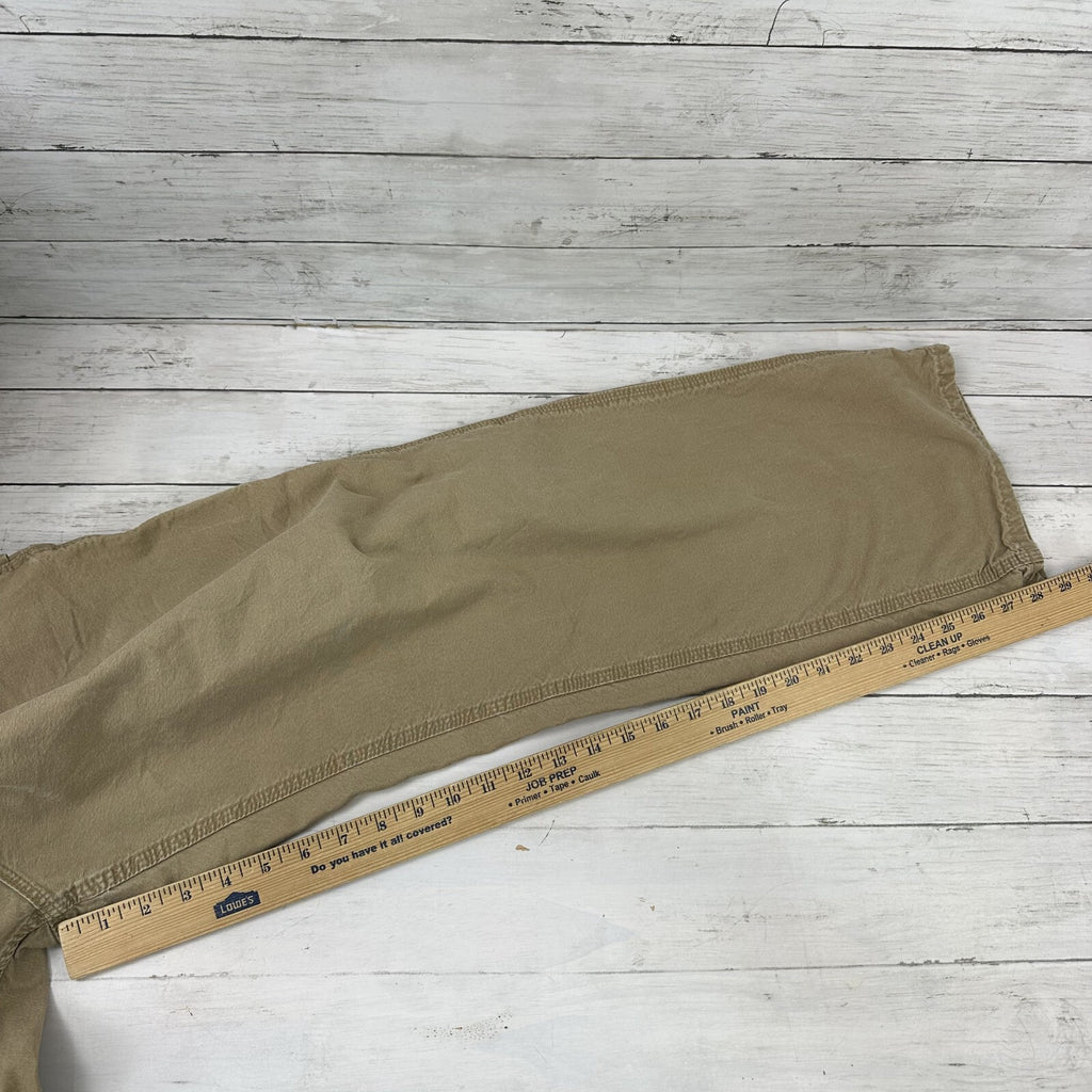 Carhartt Mens Carpenter Pants B151 DKH 38x32 brown Work Grunge utility Distress