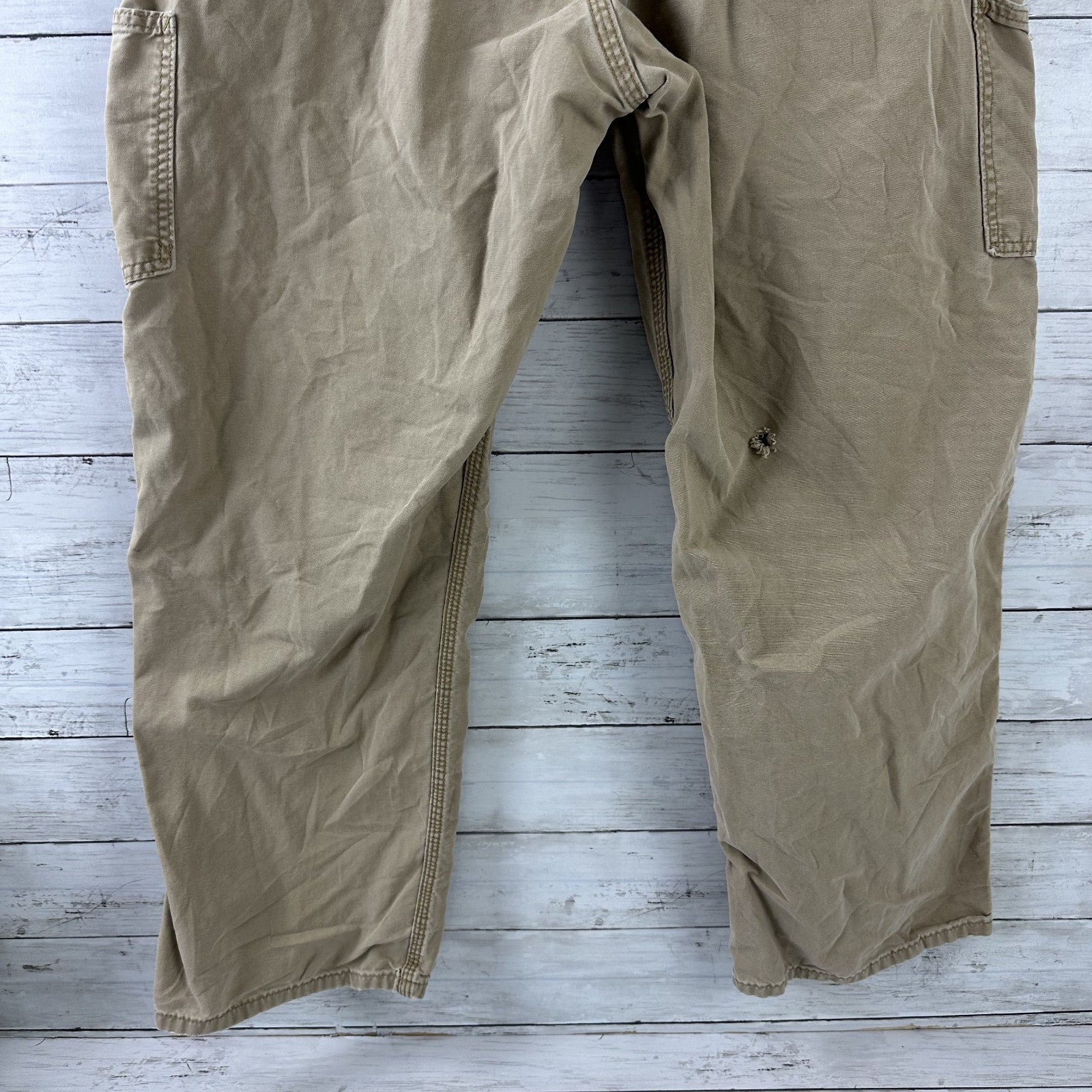 Carhartt Mens Carpenter Pants B151 DKH 38x30 brown Work Grunge utility (36x28)