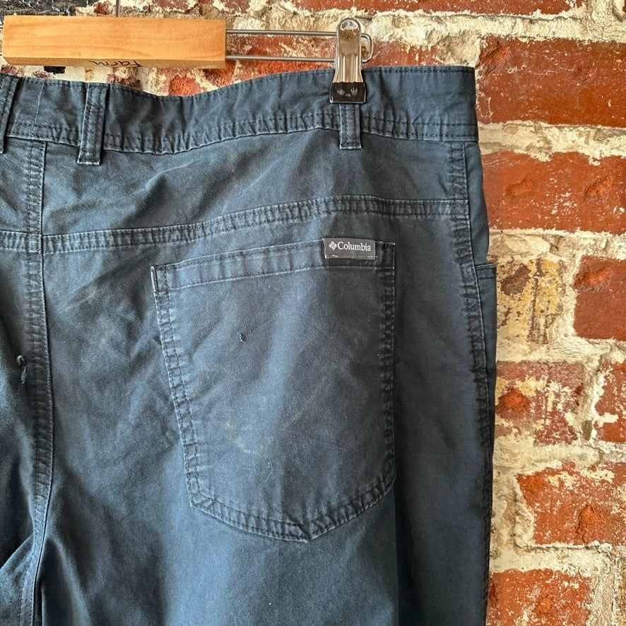 Columbia Mens 40x32 Casual Pants Black Outdoor Twill